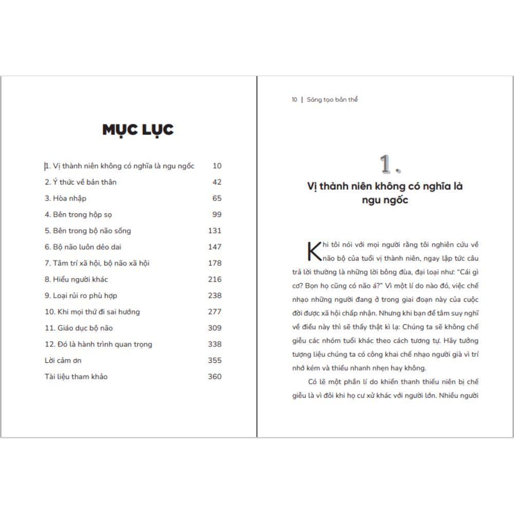 Sách Sáng Tạo Bản Thể - Giải Mã Bộ Não Tuổi Teen