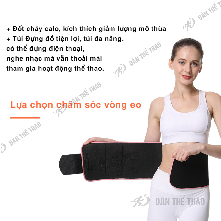 Đai nịt bụng giảm mỡ vải ion bạc kháng khuẩn - Đai định hình eo đốt cháy mỡ thừa size 95 x 20cm