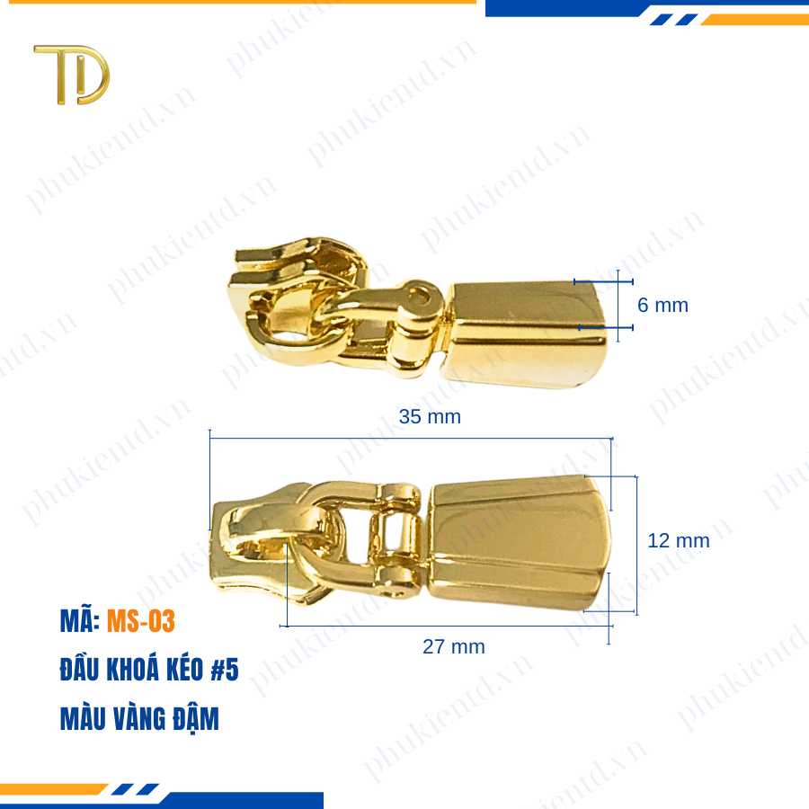 Đầu khóa kéo túi xách, đầu khóa kéo thay thế, đầu khóa kéo balo răng 5, Mạ điện độ bền 5-8 năm