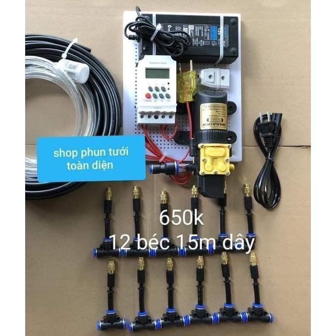 Bộ phun sương tưới lan tự động hẹn giờ tự động hoặc smart wifi qua điện thoại