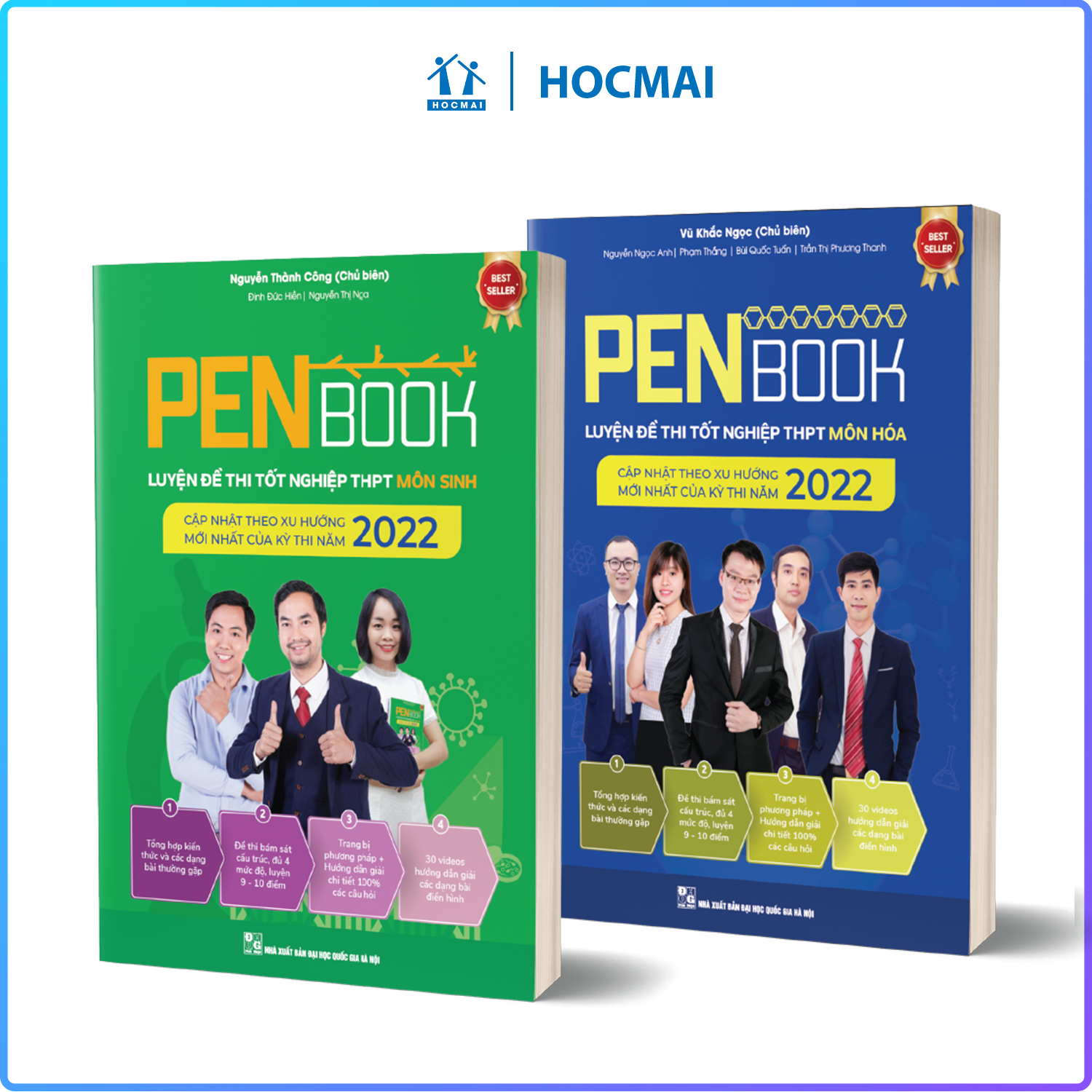 Combo 2 cuốn PENBOOK - Luyện đề thi Tốt nghiệp THPT - Bộ 2 môn Hóa, Sinh