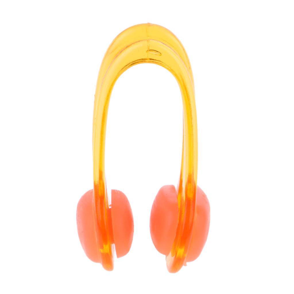 7xMen Women Soft Silicone Swim Swimming Nose Clip with Storage Case Orange