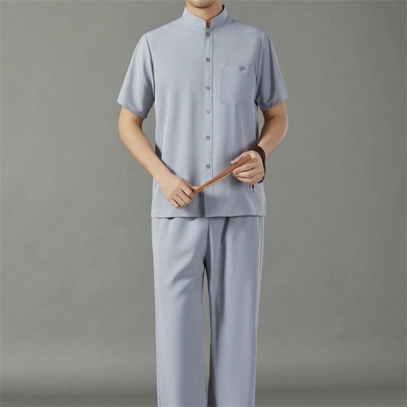 Bộ cộc tay cổ tàu cho bố hàng quảng châu cao cấp