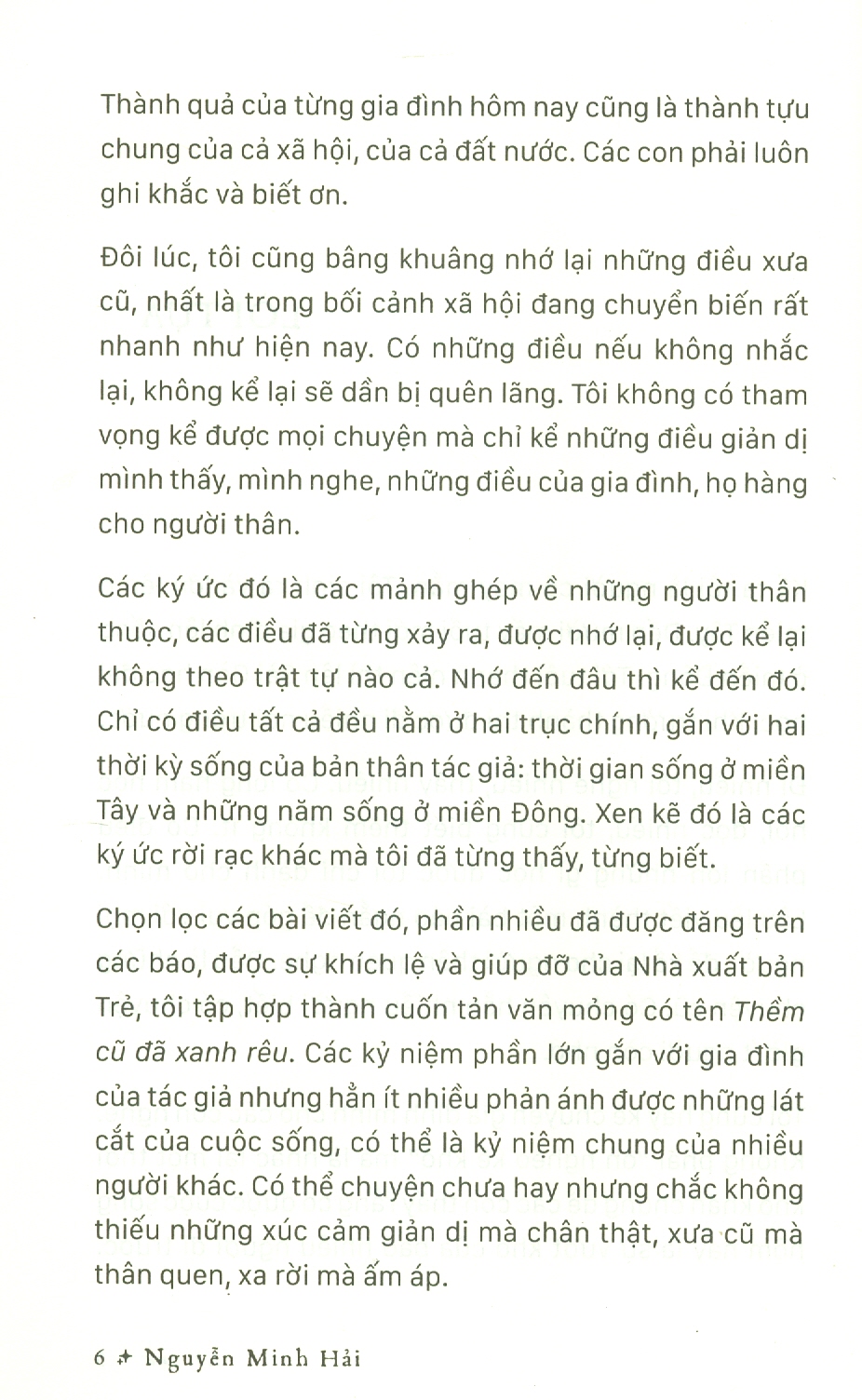 Thềm Cũ Đã Rêu Xanh (Tản Văn)