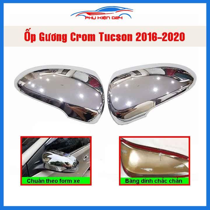 Ốp gương Tucson 2016-2017-2018-2019-2020 mạ crom bảo vệ chống trầy trang trí làm đẹp xe