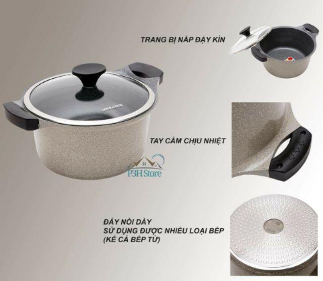 Nồi Đá Stone 7 Lớp Cao Cấp 20cm LCA6202D (cam kết hàng chuẩn, y hình)