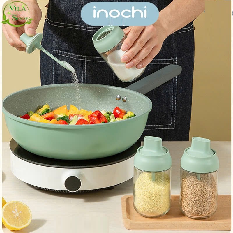 Bộ 2 lọ gia vị Tritan Yoko Hộp đựng gia vị INOCHI