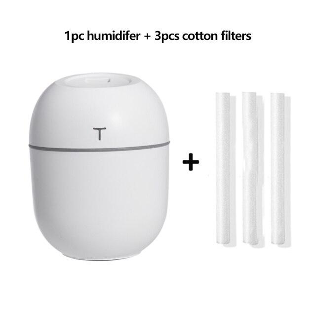 Portable Ultrasonic Mini Air Humidifier 200ML Aroma Essential Oil Diffuser Home Car USB Fogger Mist Maker with LED Night Lamp