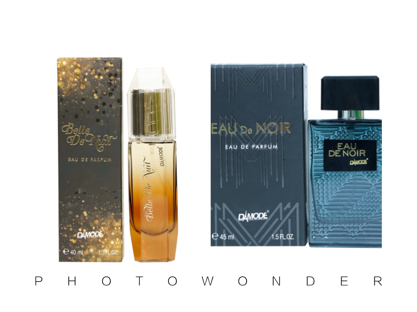 Combo nước hoa nam Damode Eau de Noir 45ml nam và nước hoa nữ Damode Bella de Nuit 40ml