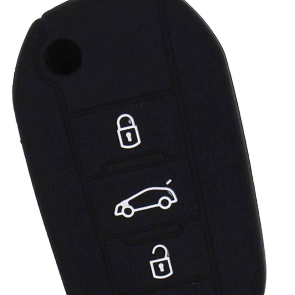 2x Silicone Cover Fit for Folding Remote Key Fob Case Shell Black