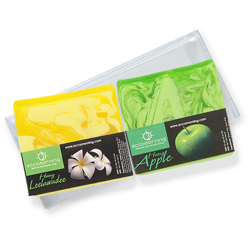 Hộp Quà 2 Xà Bông Thiên Nhiên Handmade eccomorning Hình Vuông - Soap Gift Set 2pcs