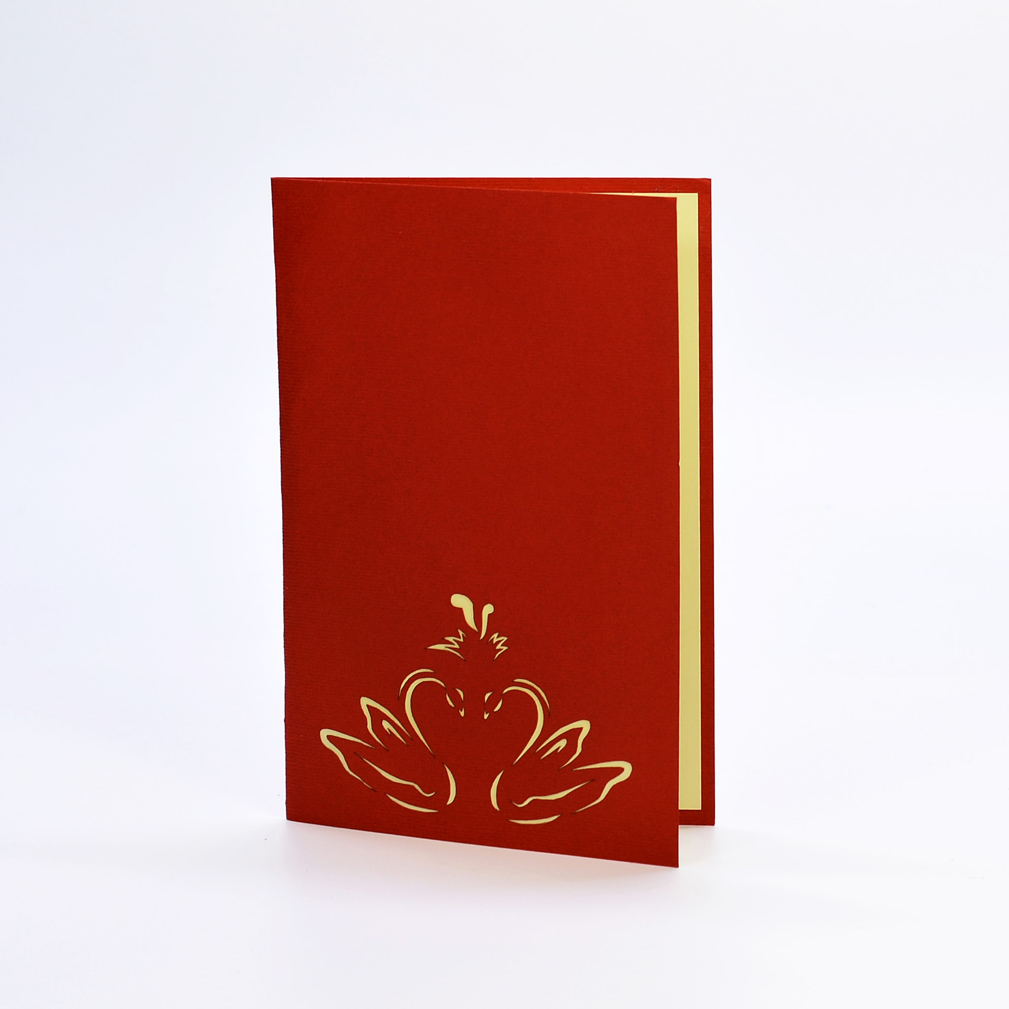 Thiệp Handmade đôi thiên nga bên hồ size 10x15cm AN020