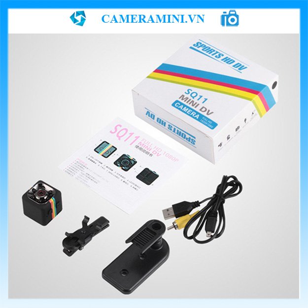 Camera mini SQ11 1080p siêu nhỏ không dây thể thao, hỗ trợ quay phim ghi âm, có pin, quay ban đêm