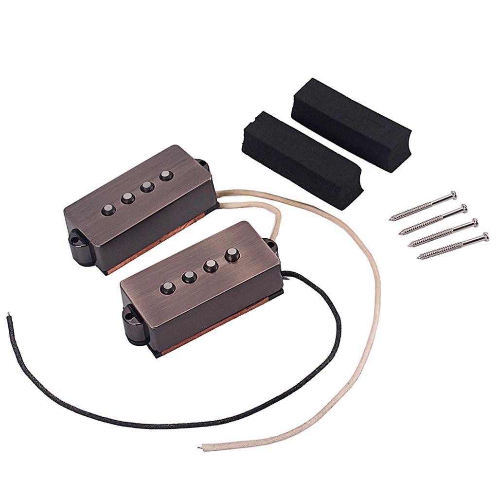 2pc Humbucker Pickups Bridge Neck for Electric Bass Accessories