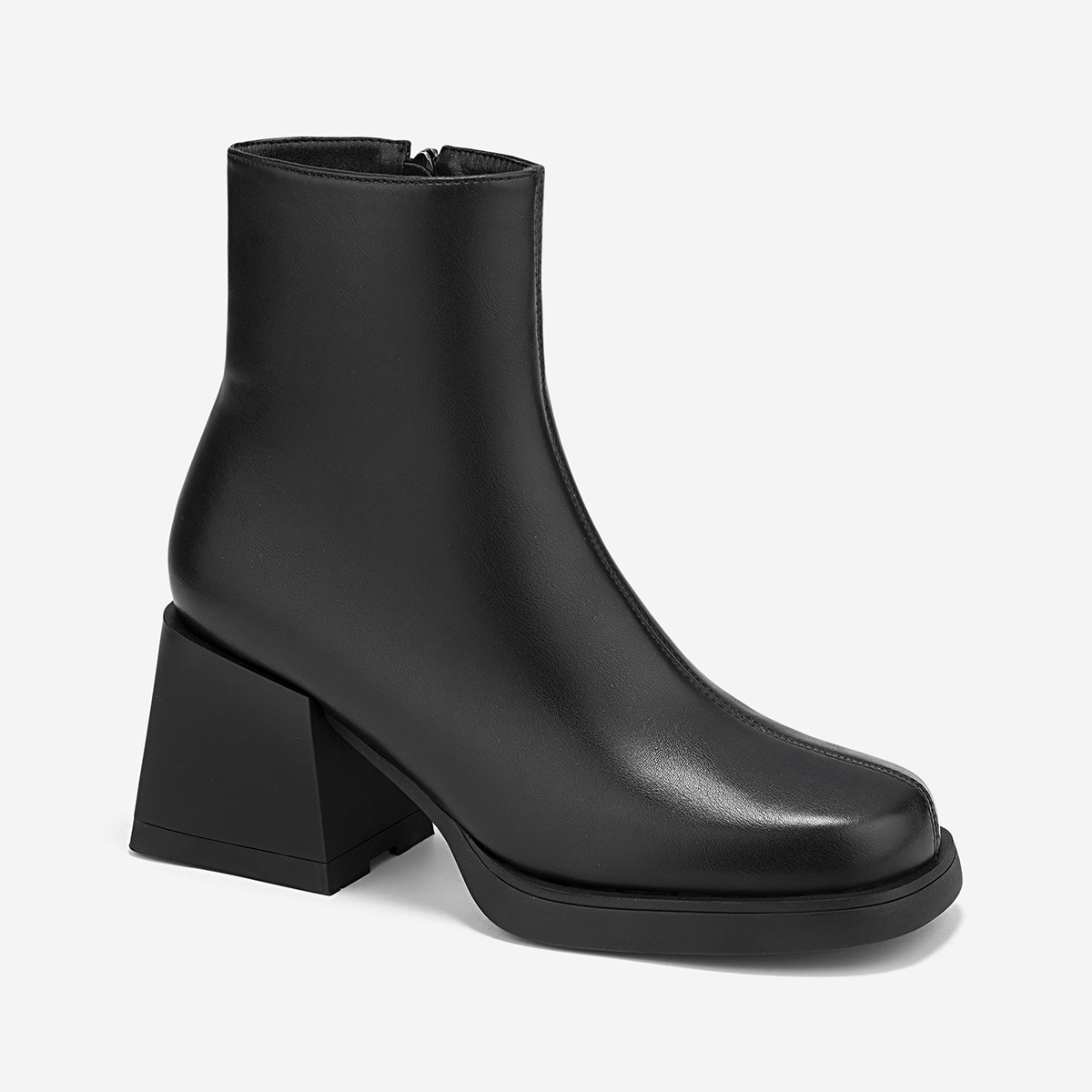 Vascara Giày Ankle Boots Mũi Vuông - BOT 0943