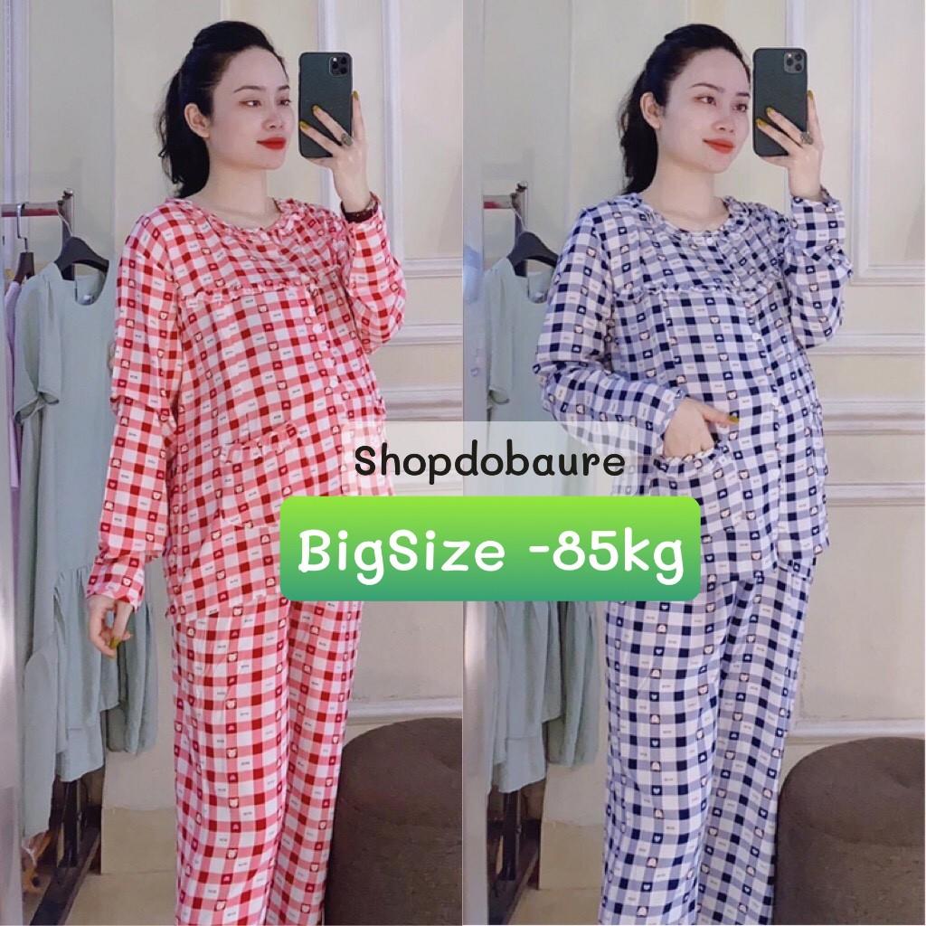 Bộ đồ bầu và sau sinh Bigsize size ĐẠI 65 đến 82kg chất lanh thái, cho con bú