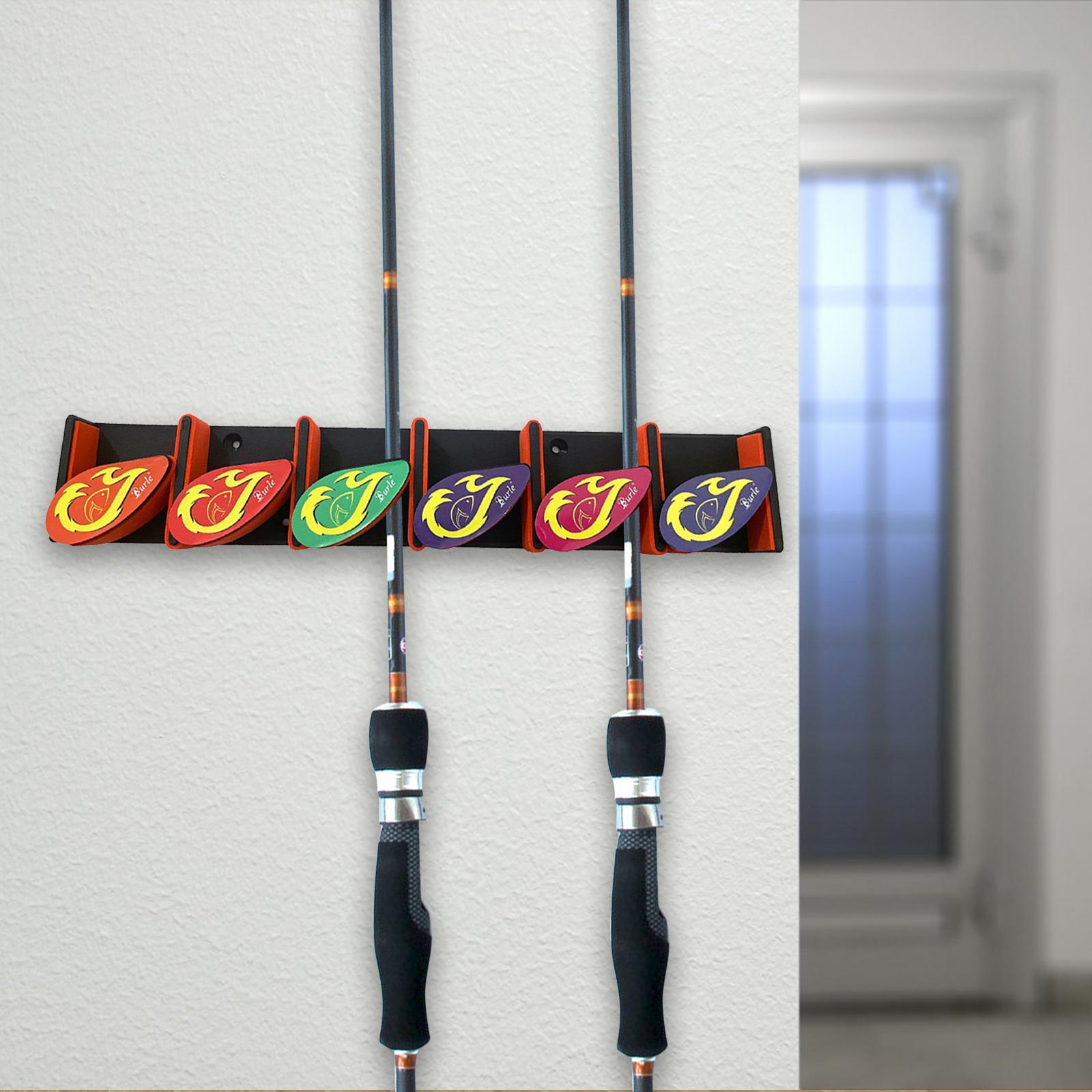Wall Mounted Fishing Rod Rack Storage Vertical Fishing Rod Holder for Garage