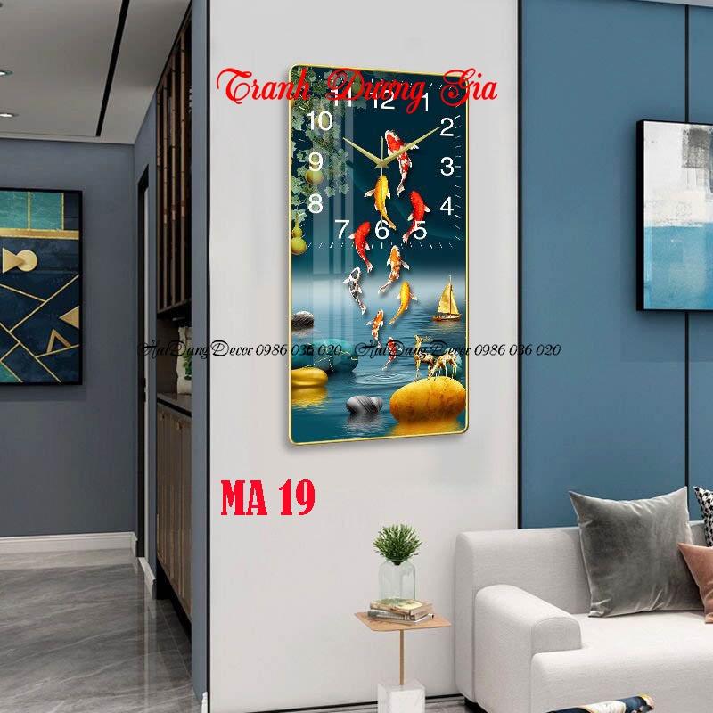 Tranh đồng hồ treo tường tráng gương 3D {mẫu hót} tặng pin và đinh treo ko cần khoan, size 40x80cm