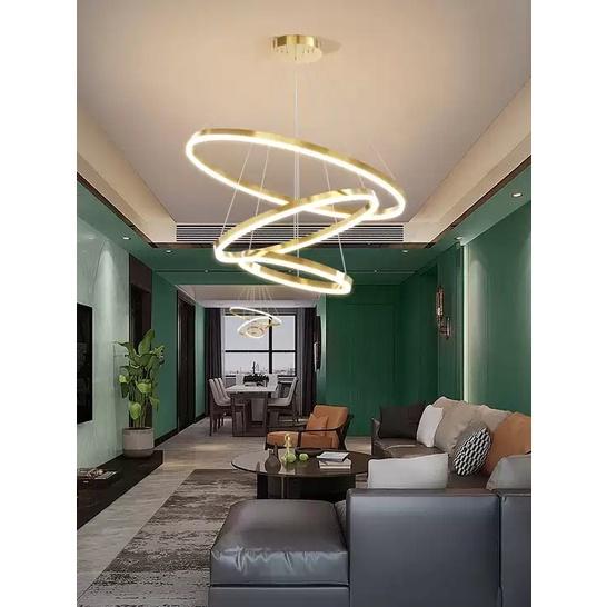 Thiết kế mới - Đèn thả vòng LED ánh sáng hiện đại - 5 mẫu tùy chọn nhiều kích thước