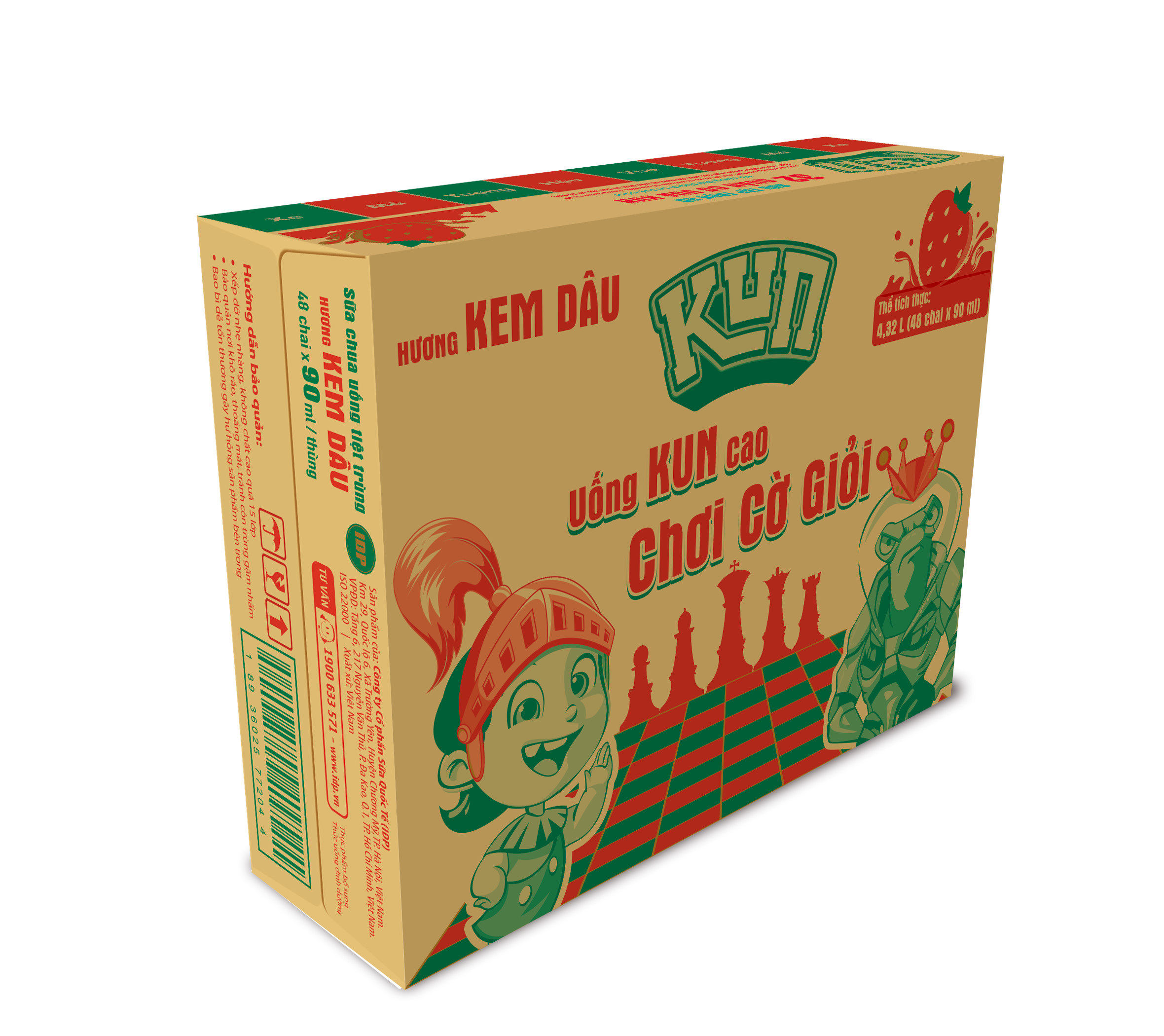 Thùng 48 Chai Sữa Chua Uống Cam KUN 85ml/chai