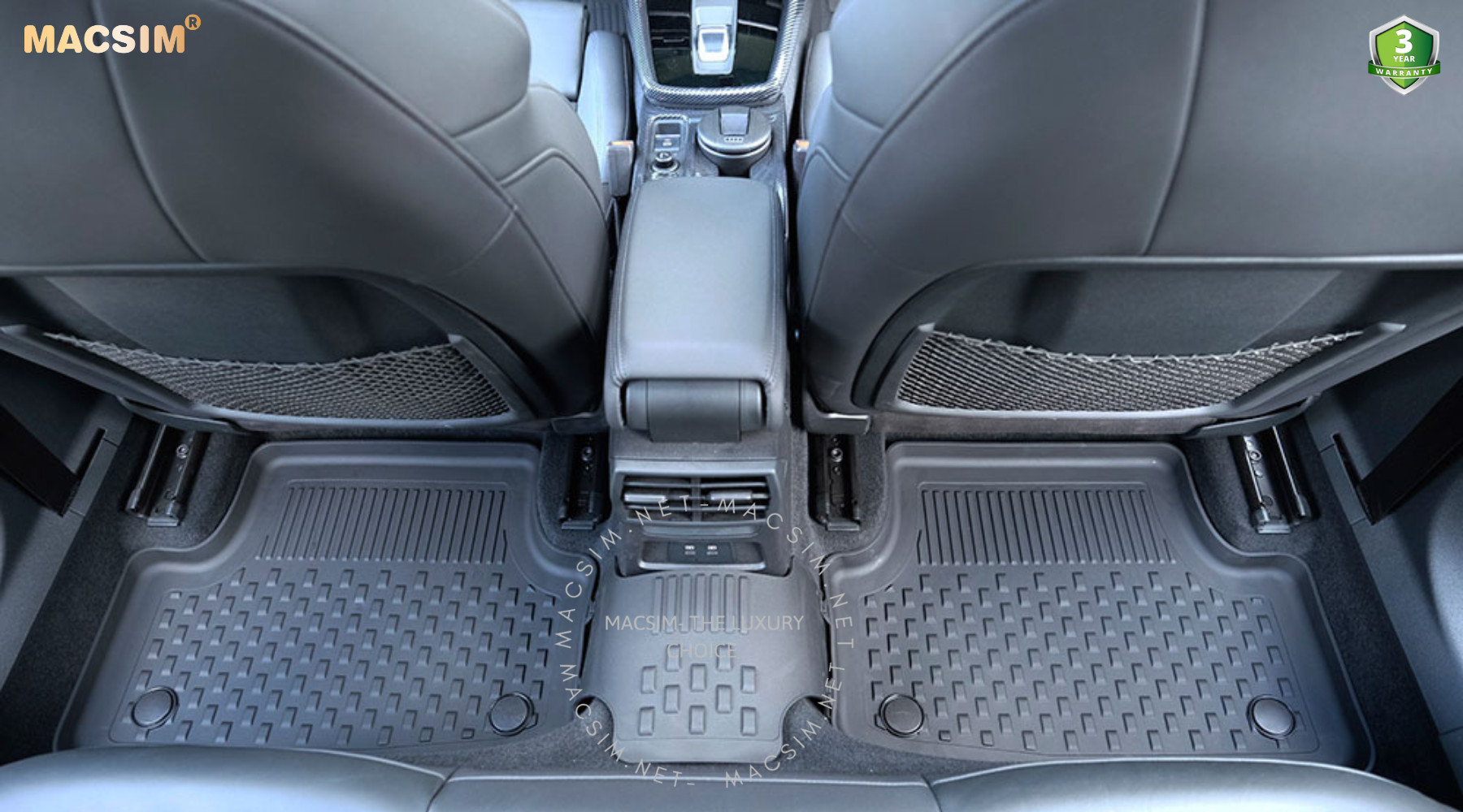 Thảm lót sàn ô tô nhựa TPE Silicon B.M.W F32 4 Series Coupe 2013+ Black Nhãn hiệu Macsim