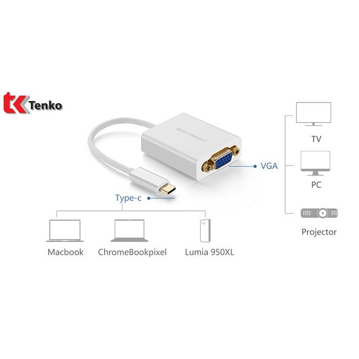 Cáp Chuyển Đổi USB Type-C To VGA Ugreen UG-40274 - Hàng chính hãng