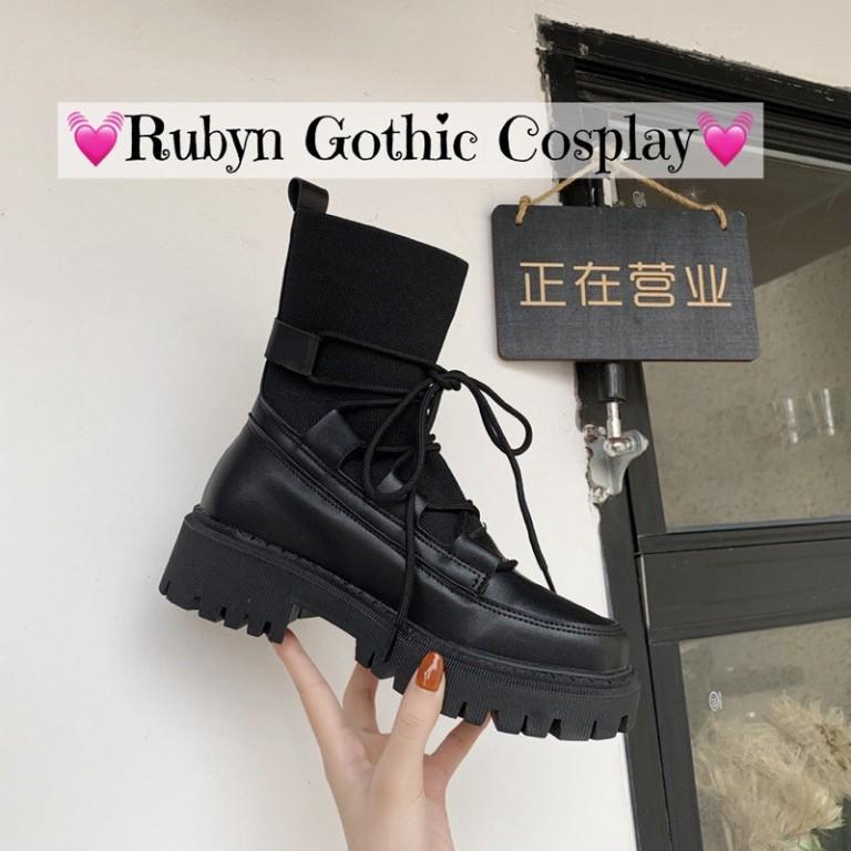 Giày Boots Chiến Binh cổ cao buộc dây cá tính mẫu mới 2021 ( Size 35 - 40 )