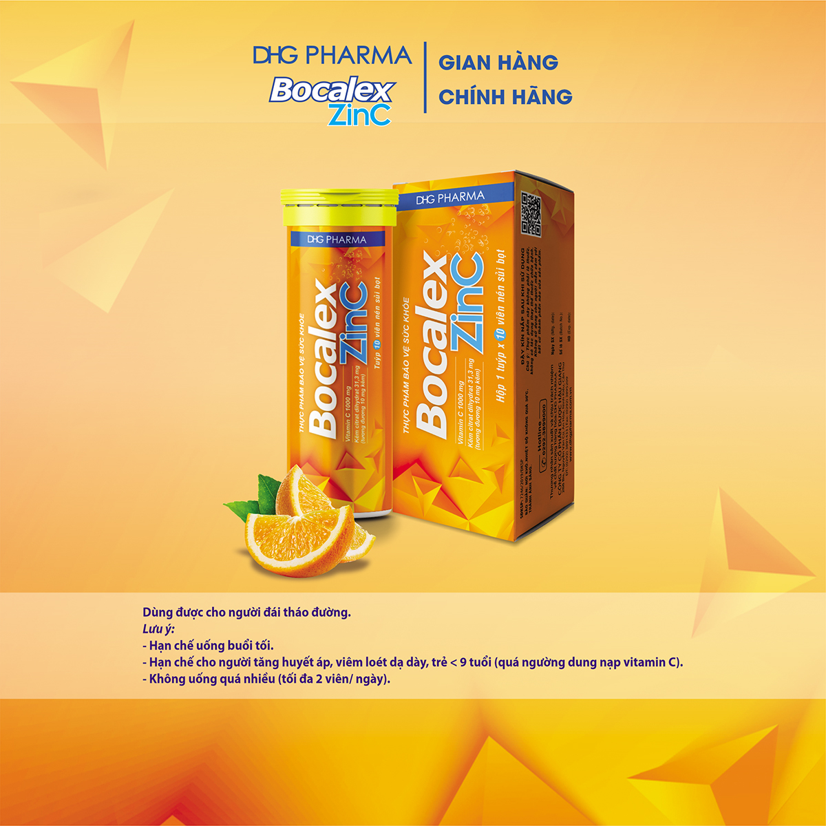 TPCN Bocalex ZinC Bổ sung vitamin C, kẽm cho cơ thể, hỗ trợ tăng cường sức khỏe, tăng cường sức đề kháng - Chính hãng DHG Pharma