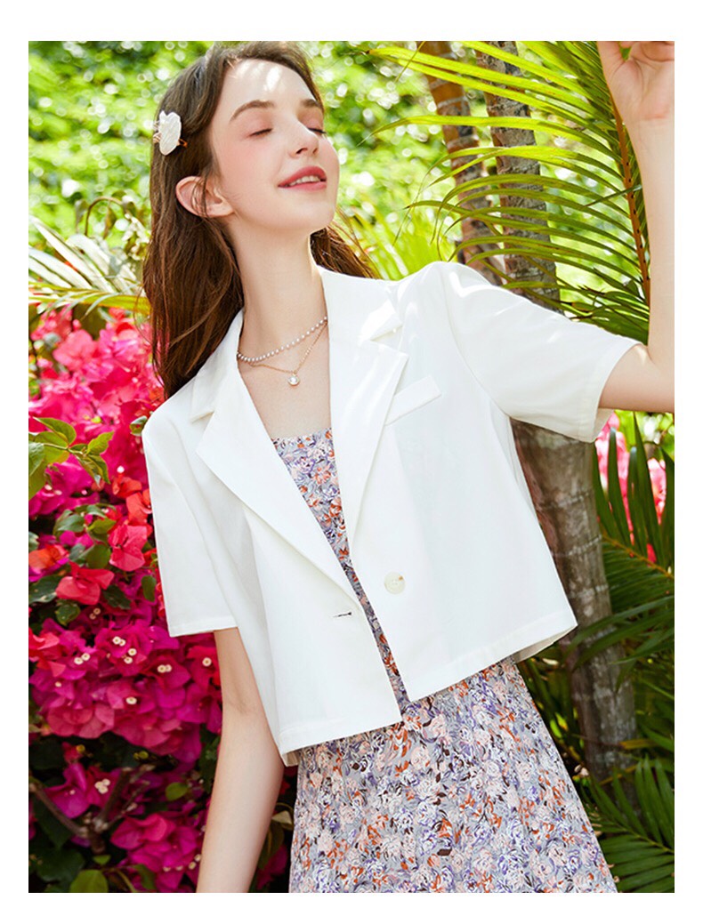 Áo Vest Croptop Nữ Dáng Ngắn Cá Tính Áo khoác Blazer Nữ Chất Tuyết Mưa Cao Cấp Hàng Thiết Kế Tay Lỡ Phong Cách Hàn Quốc