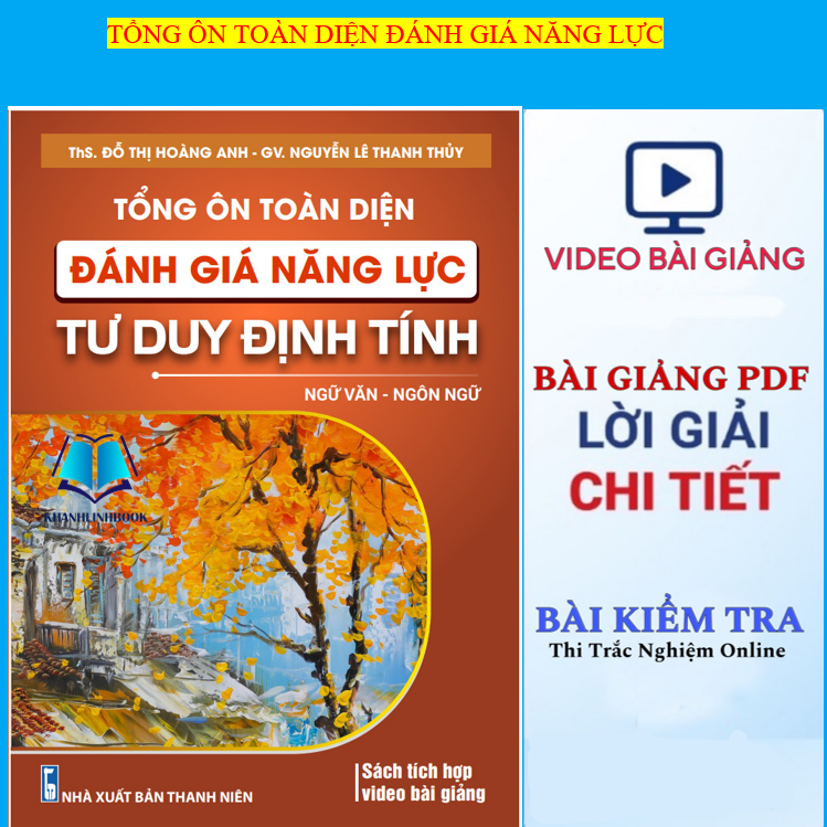 Sách - Tổng ôn toàn diện đánh giá năng lực tư duy định tính - ngữ văn - ngôn ngữ