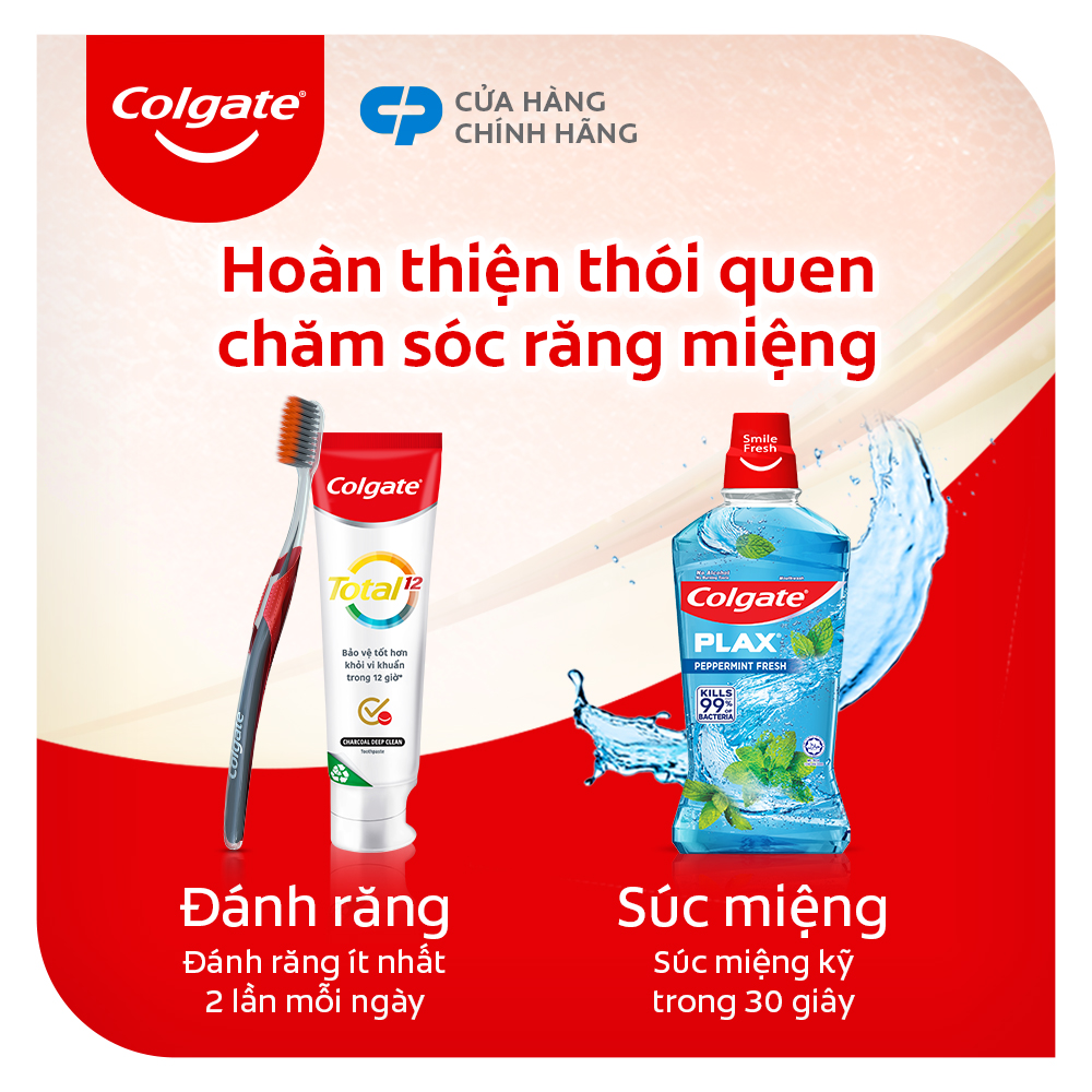 Bàn chải đánh răng Colgate ngăn chảy máu nướu SlimSoft Advanced từ khoáng núi lửa siêu mềm mảnh