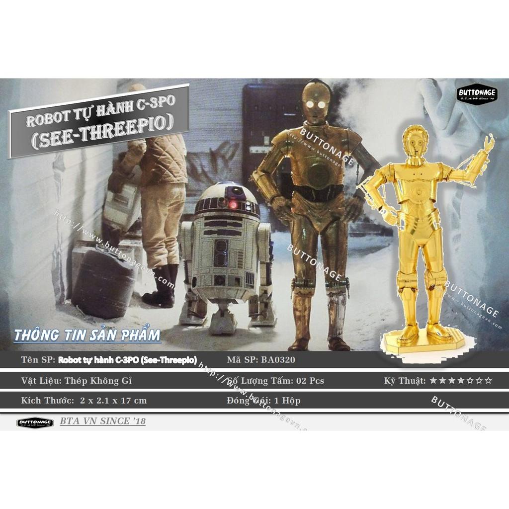Mô Hình Lắp Ráp 3d Robot tự hành C-3PO