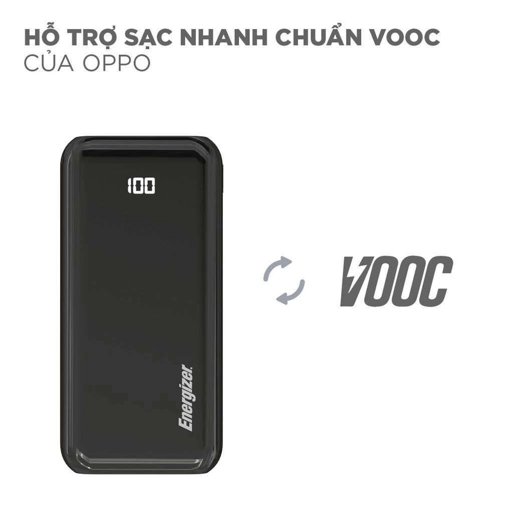 Pin dự phòng Energizer UE20011PQ 20000mAh | Hàng Chính Hãng