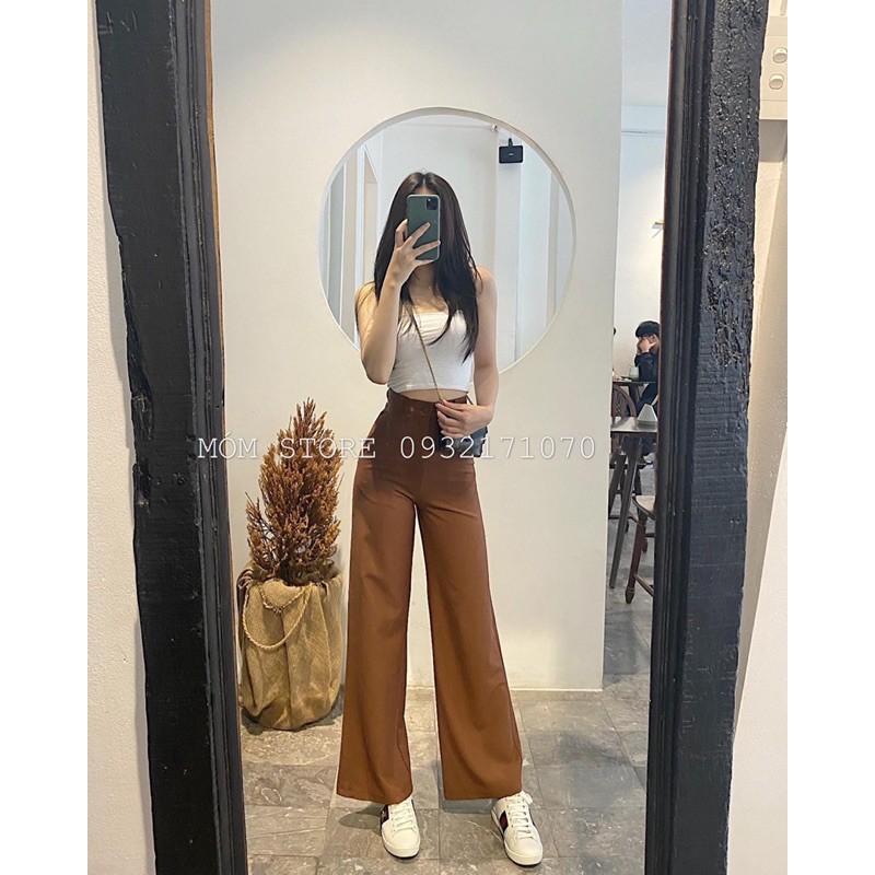 Quần Suông Cotton - Quần Vải Culottes Ống Rộng  Nhật Lạnh Vải Bao Xịn Hàng Loại 1