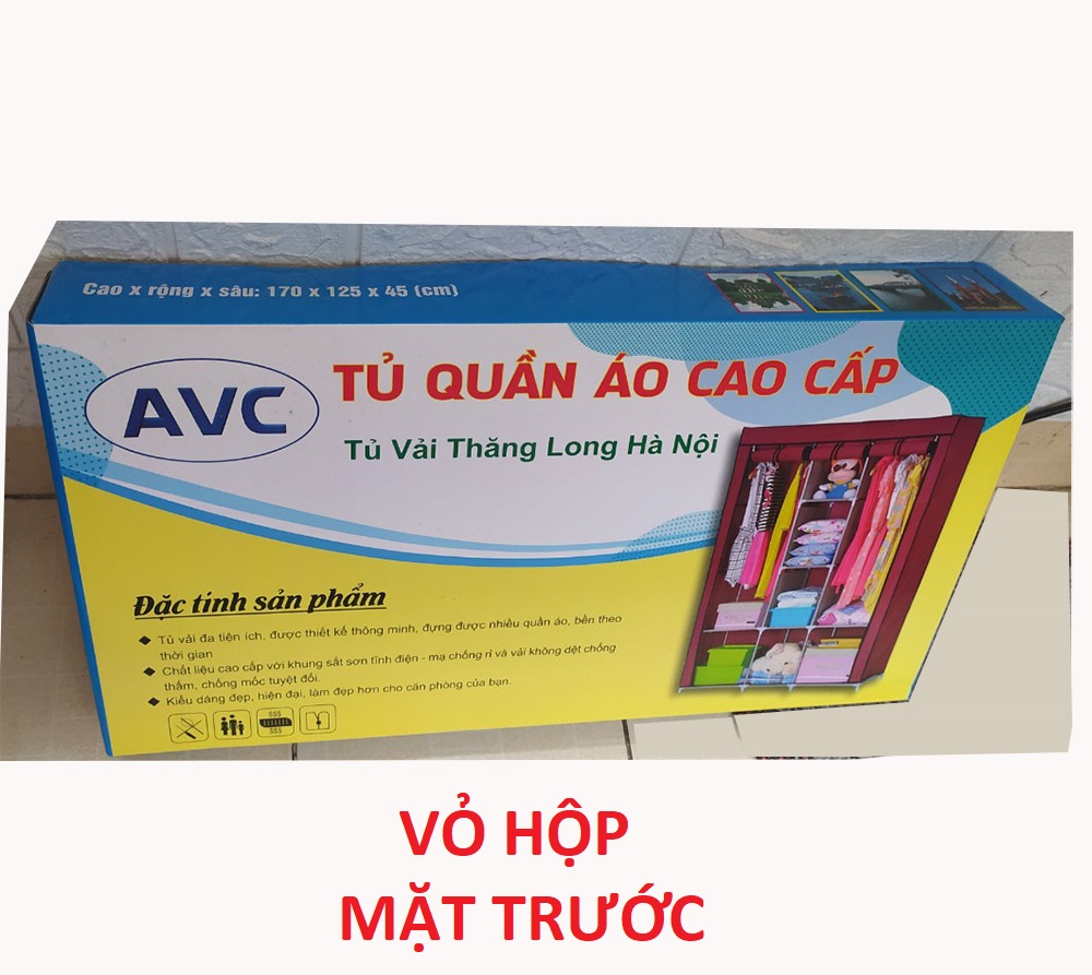 Tủ Vải Quần Áo 3 Buồng 8 Ngăn khung sắt mạ kẽm –Hàng 100% Việt Nam Sản xuất