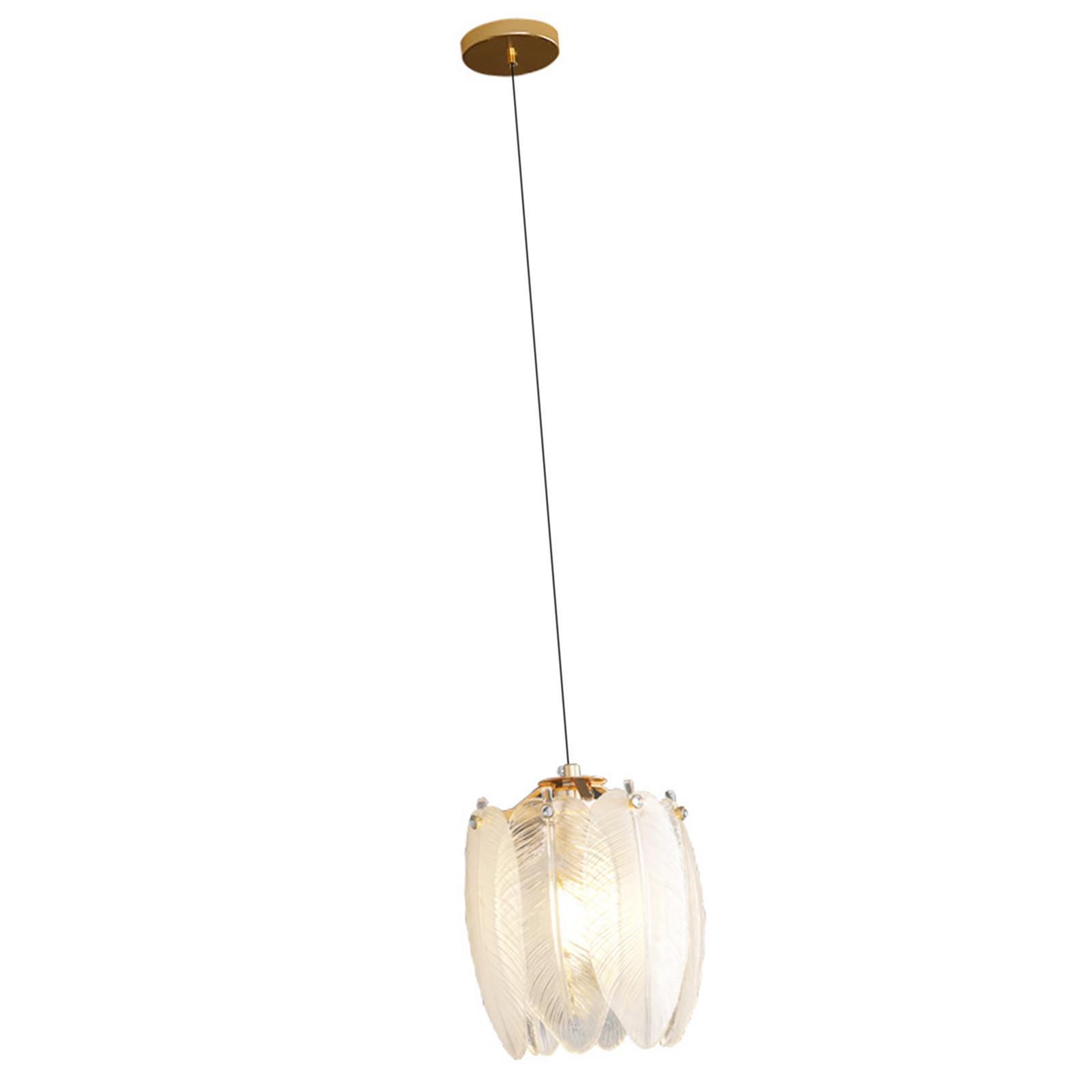 Feather Ceiling Light Fixture LED Pendant Lights Chandelier Decoration 3 Color Dimming Hanging Lamp for Club Hallway Office Loft Dining Room
