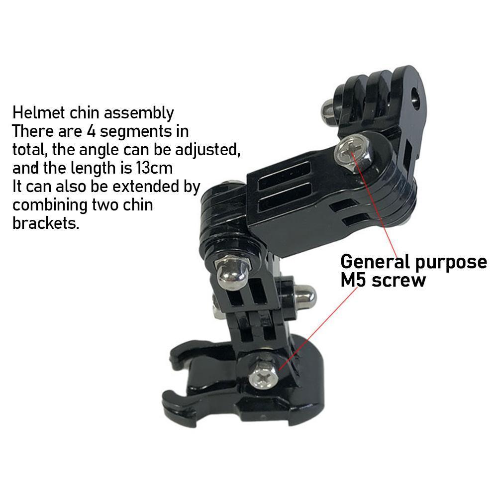 Mũ Bảo Hiểm Xe Máy Cho GoPro Hero6/5/4 Mở Rộng Cằm Cố Định Giá Đỡ Mũ Bảo Hiểm Có Giá Đỡ Cho Xiaomi Xiaoyi 4K DJI Camera