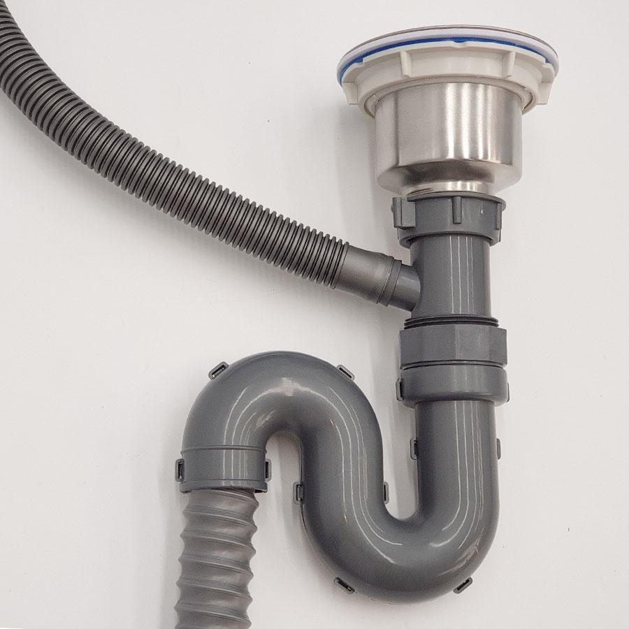 Bộ xả chậu rửa chén 1 hộc, kèm rốn xả Inox 110mm Eurolife EL-BXC 03