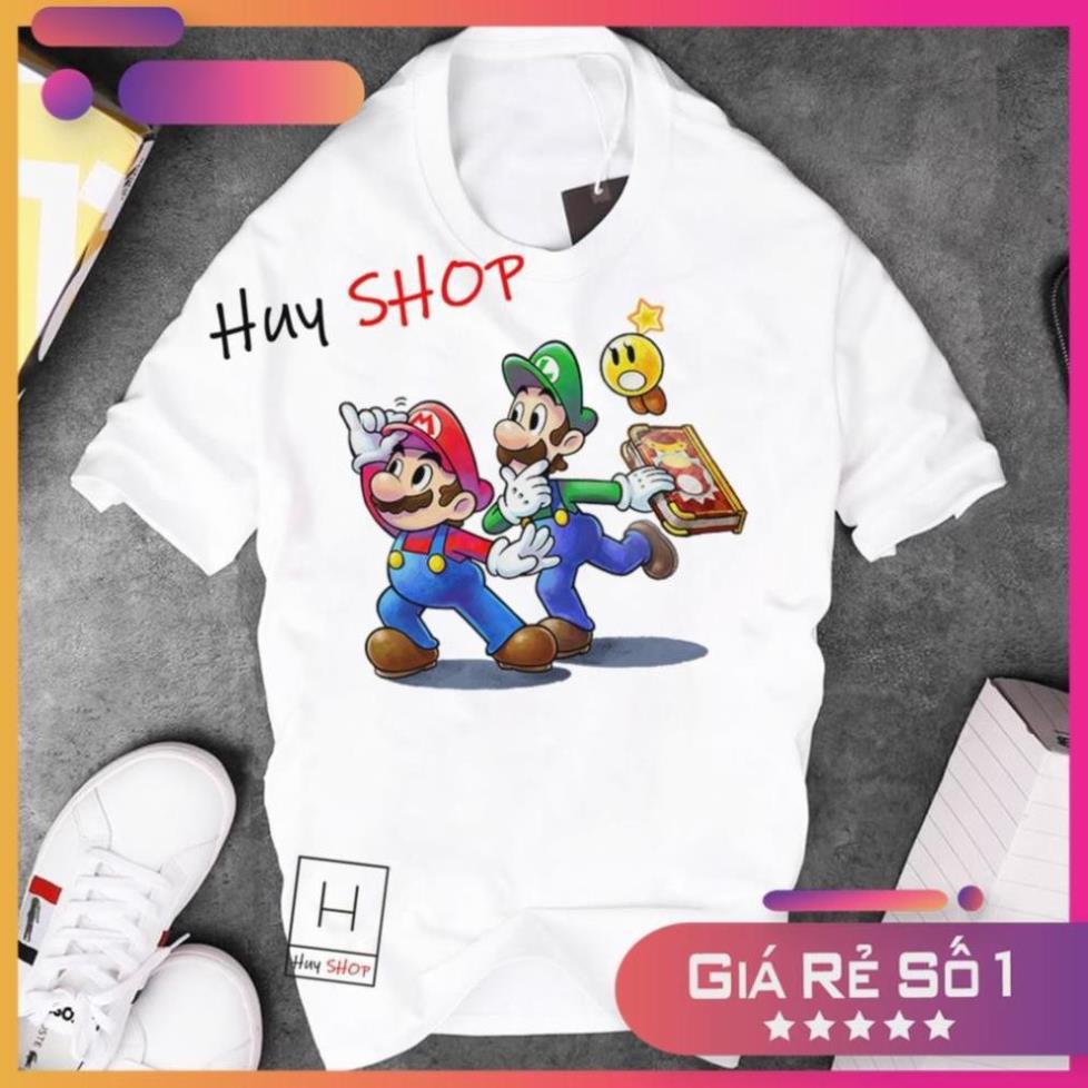 Áo thun Mario Cute dễ thương - Áo thun Hàn Quốc Unisex - Áo thun tay lỡ - Áo thun cặp đôi - Áo thun Hàn Quốc 057