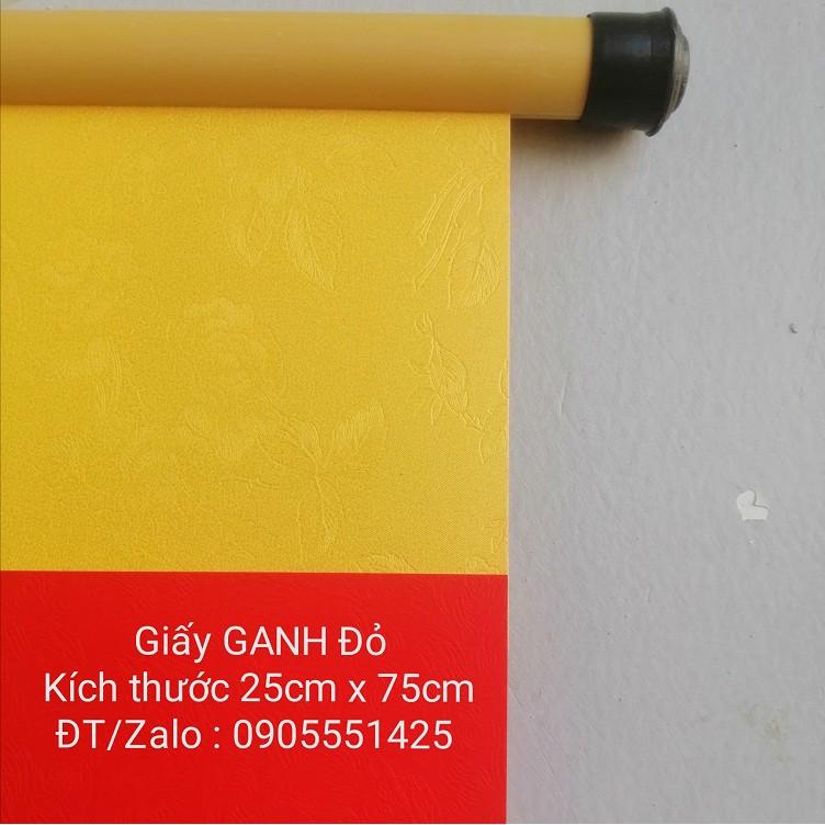 Bộ 10 tấm GIẤY GANH ĐỎ VÀNG kèm nẹp treo. Giấy,nghiên,bút lông, mực tàu viết thư pháp. Mành tre, biểu lụa viết thư pháp