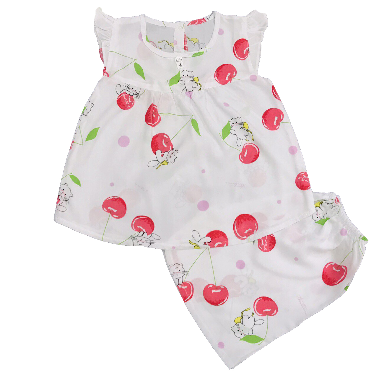 Set 3 bộ quần áo tole, lanh CÁNH TIÊN cho bé gái size từ 5-36 kg - màu ngẫu nhiên