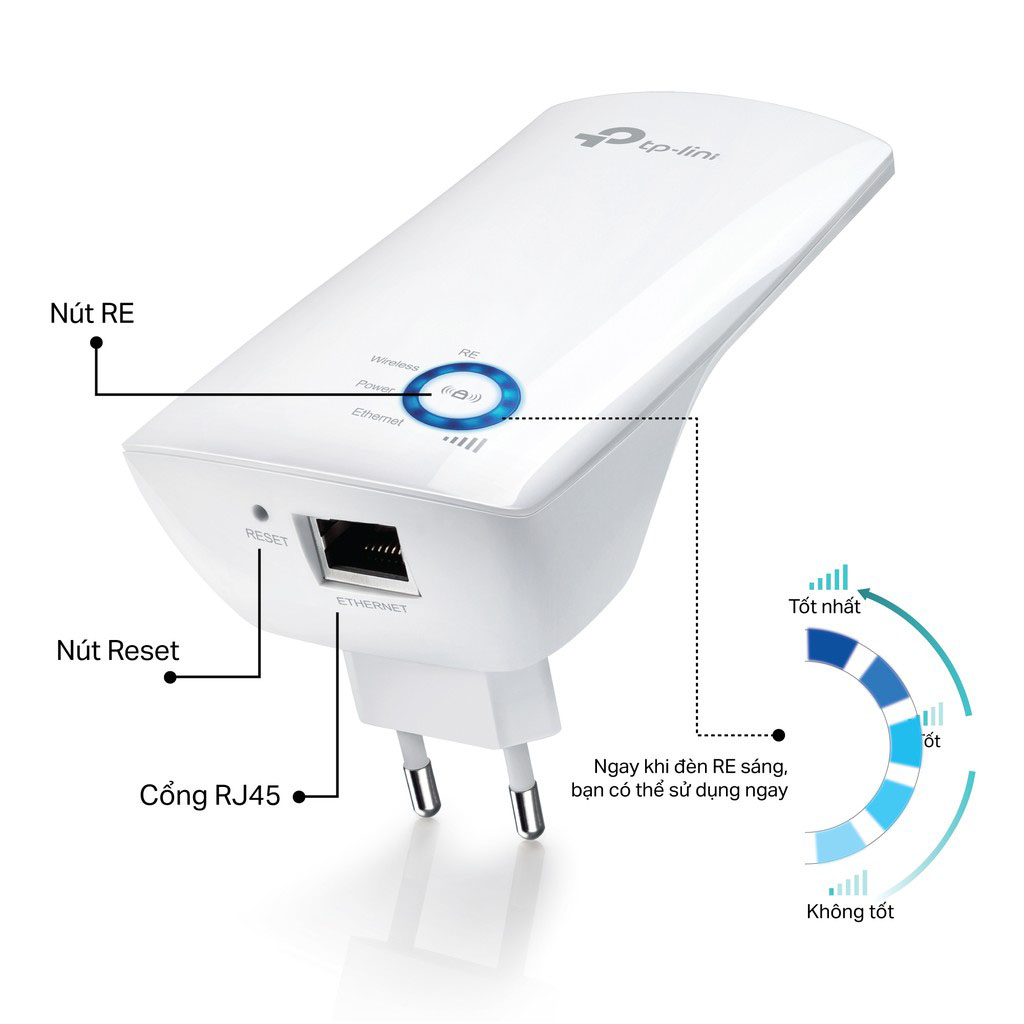Bộ Mở Rộng Sóng Wifi TP-Lin TL-WA850RE Chuẩn N 300Mbps