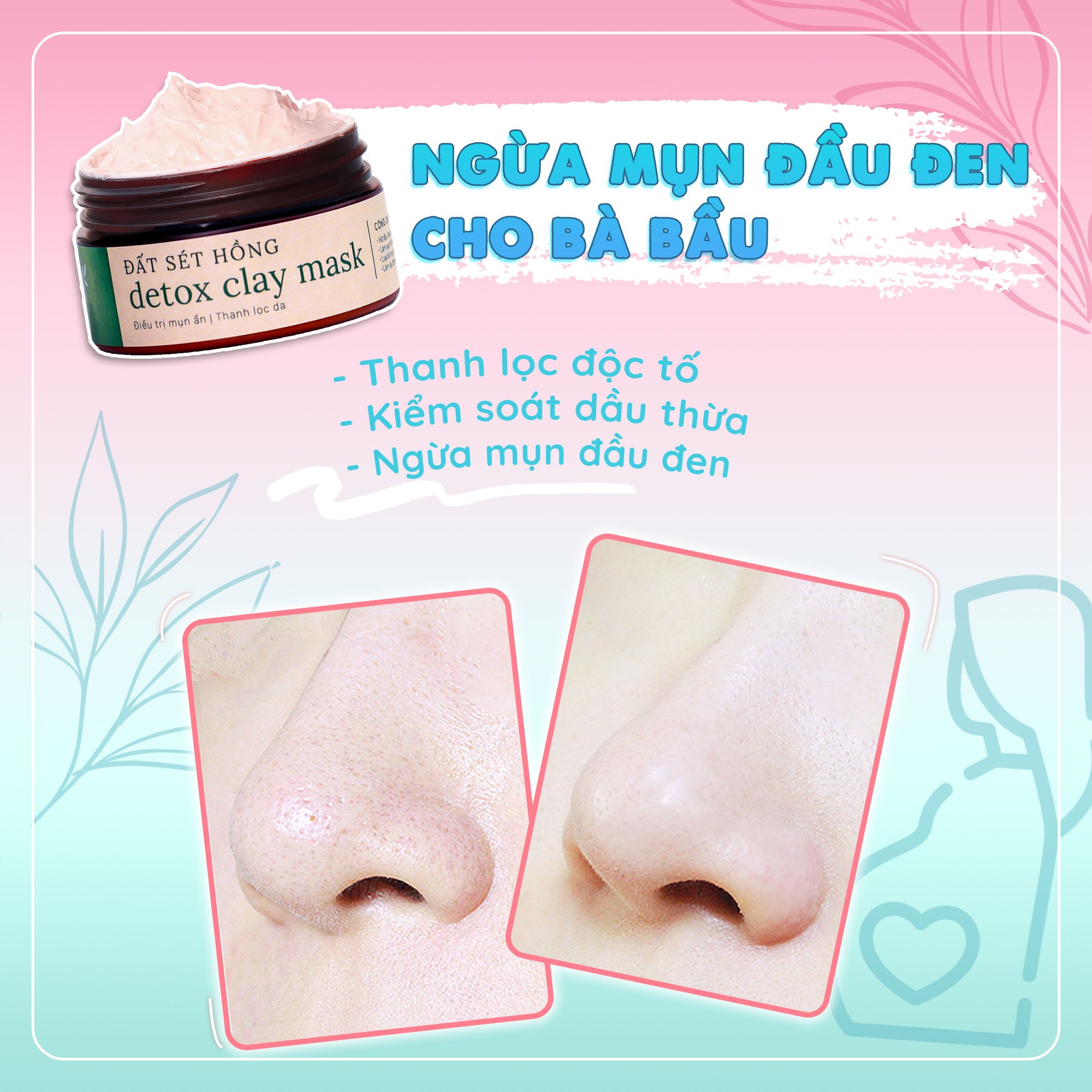 Mặt Nạ Đất Sét Thải Độc Cho Bà Bầu - Detox Clay Mask 100gr 