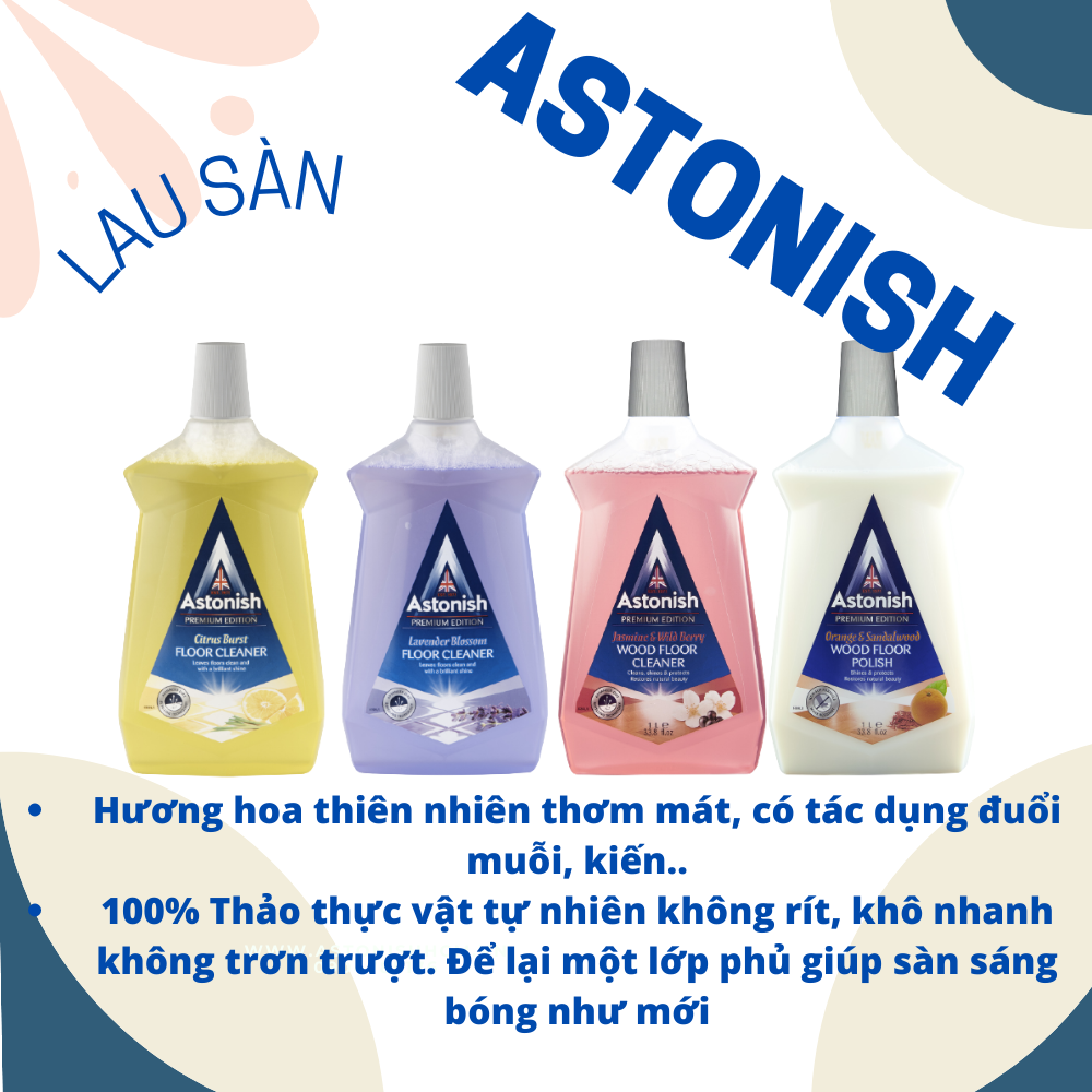 Nước lau sàn gỗ tinh chất hoa nhài và dâu dại Astonish C6120