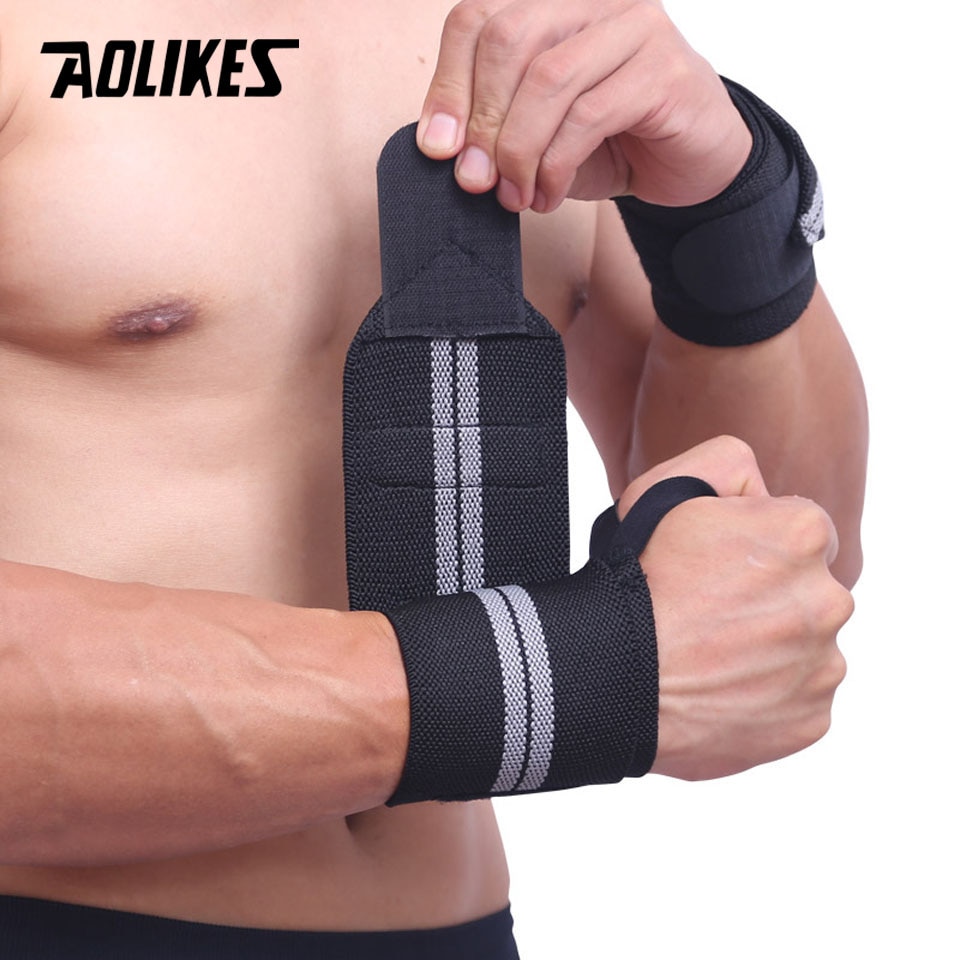 Quấn bảo vệ cổ tay tập gym AOLIKES A-1538 đàn hồi cao cấp Sport wrist protector