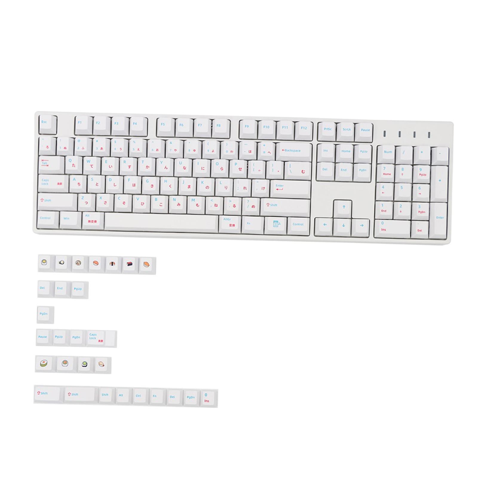 135 Keys Keycaps Japanese Sushi Keycaps Set DIY for Cherry Keyboard