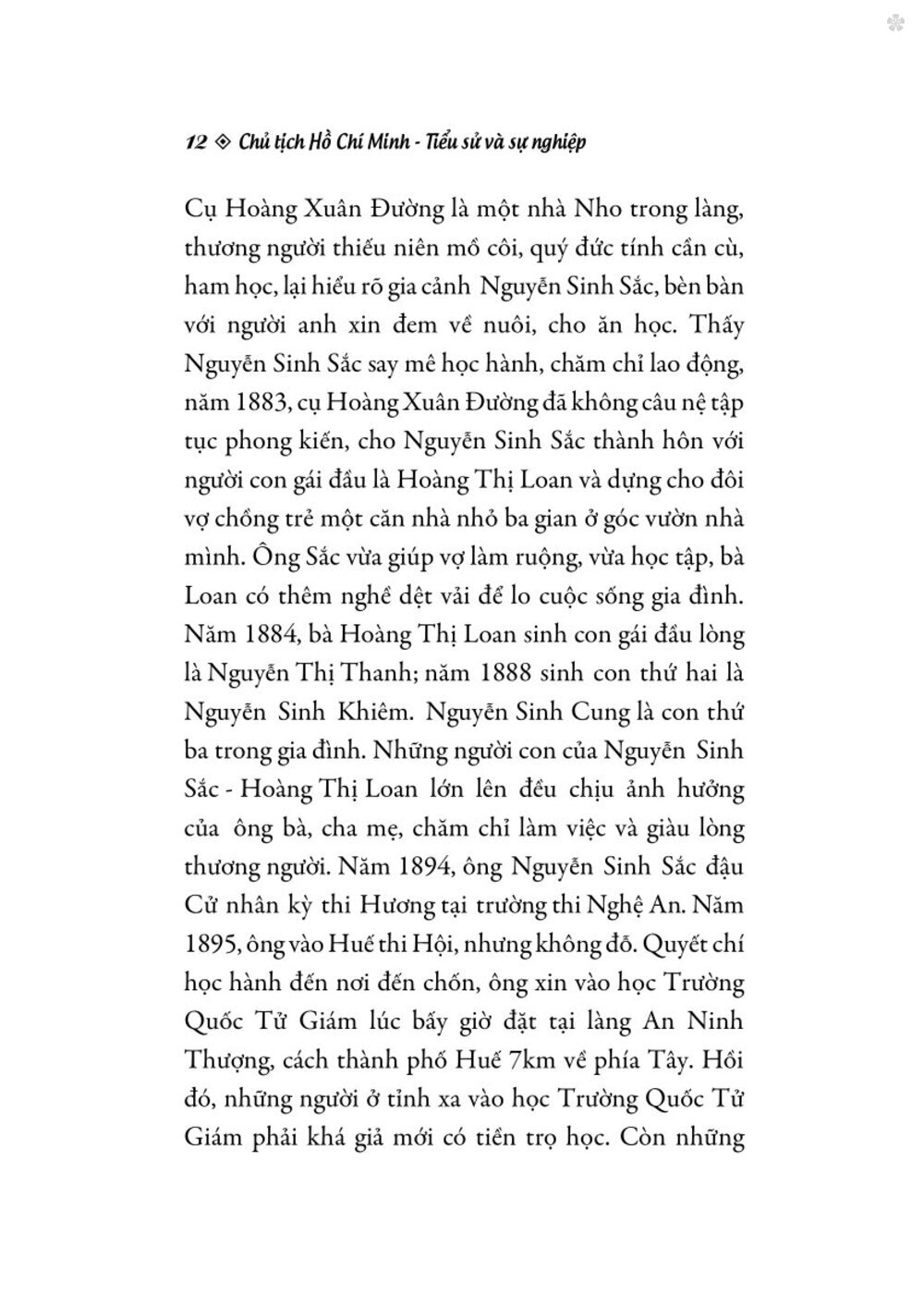 Chủ tịch Hồ Chí Minh - Tiểu sử và sự nghiệp -bản in 2025