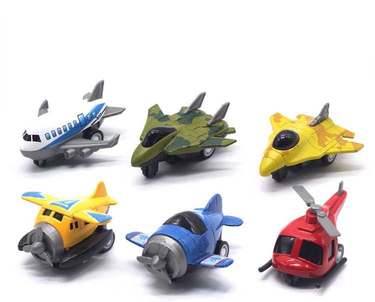 Bộ Quà Tặng 6 xe Mô Hình Máy Bay Cartoon Plane