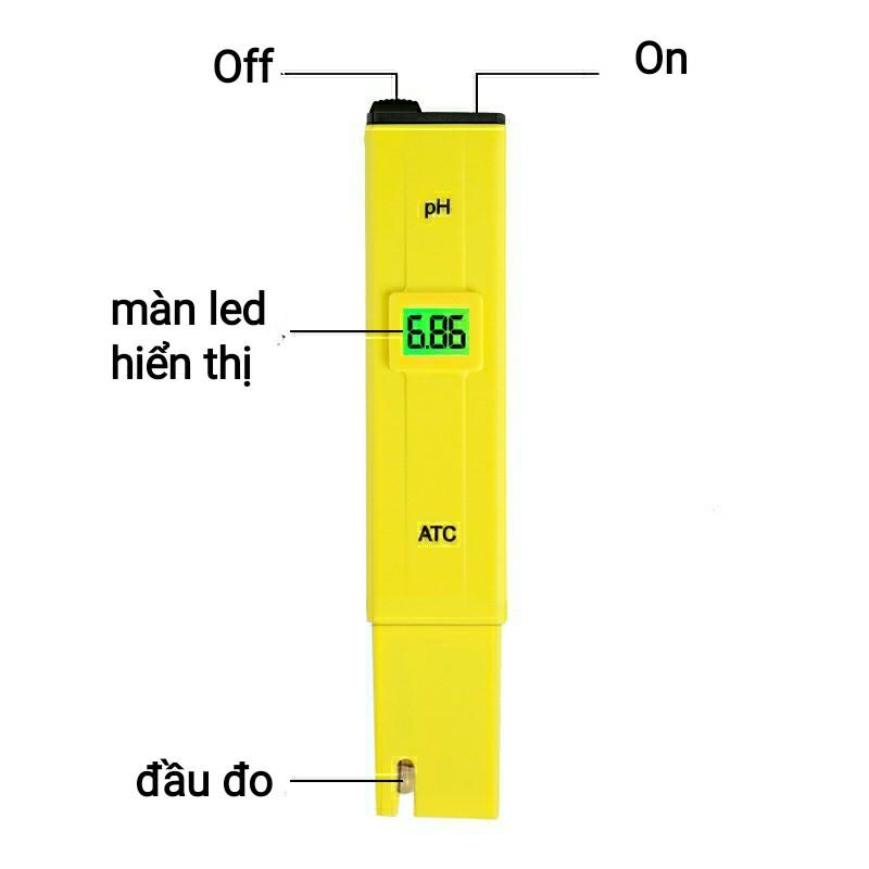 Bút đo độ PH trong nước ATC đã hiệu chuẩn để đo PH của nước bể cá, nước giếng, nước ao hồ, thủy canh..
