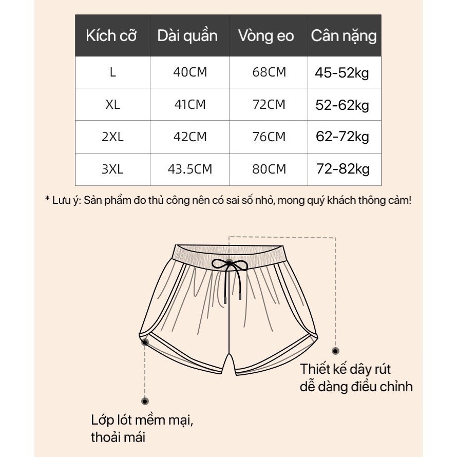 Quần bơi nam 2 lớp cao cấp, quần thể thao nam YUKE-YK12 (Hàng Chính Hãng)